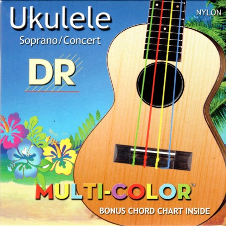 Set corde per Ukulele Multicolor DR UMCSC paradisesound strumenti musicali on line