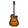 CHITARRA ACUSTICA CUTEWAY ELETTRIFICATA DARESTONE SUNBURST paradisesound strumenti musicali on line