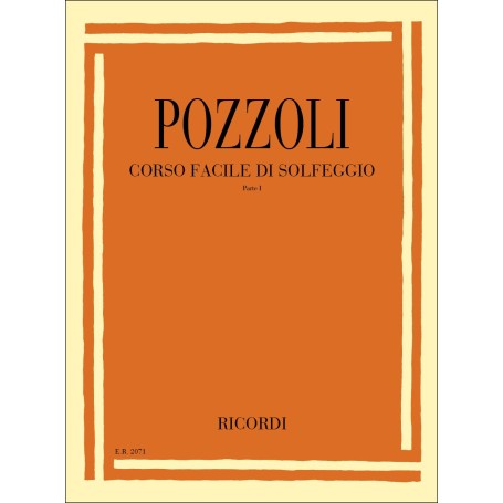 Pozzoli Corso Facile di Solfeggio parte 1 paradisesound strumenti musicali on line