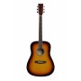 CHITARRA ACUSTICA DREADNOUGHT SUNBURST DARESTONE paradisesound strumenti musicali on line