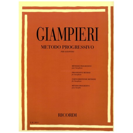 Giampieri: Metodo Progressivo per saxofono paradisesound strumenti musicali on line