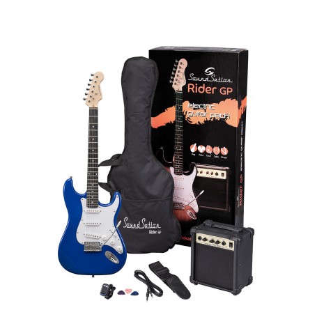 PACK CHITARRA ELETTRICA SOUNDSATION RIDER BLUE paradisesound strumenti musicali on line