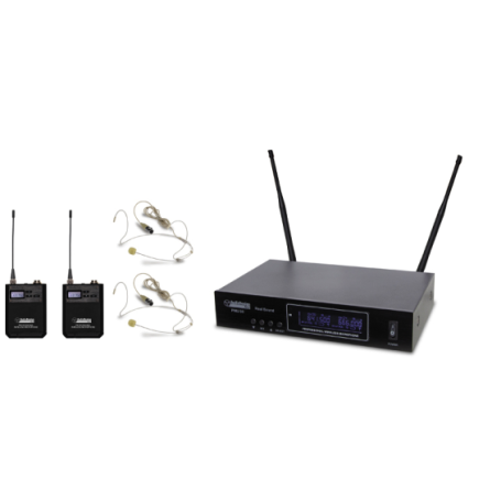 Audio design PMU 312 BP - Sistema wireless, UHF con 2 body pack e microfoni ad archetto paradisesound strumenti musicali on line