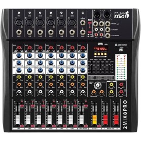 Mixer Italian Stage 2Mix-8Pro 8 Canali Usb/Bluetooth paradisesound strumenti musicali on line