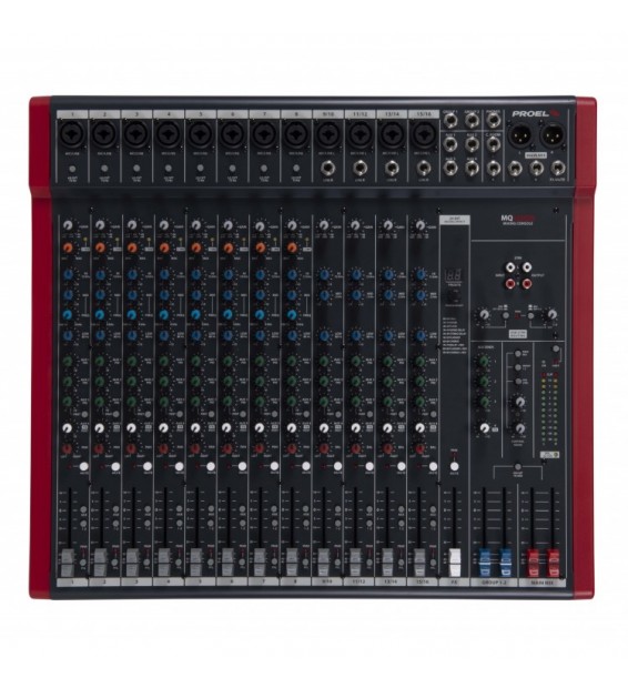 Proel MQ16USB - Mixer con 12 ingressi, FX e USB paradisesound strumenti musicali on line