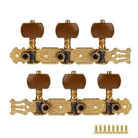 Meccaniche per chitarra classica alice placcate oro 18k con lyra (palette antracite)