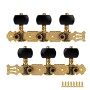 Meccaniche per Chitarra Classica ALICE Placcate Oro 18K con Lyra (palette Nere)