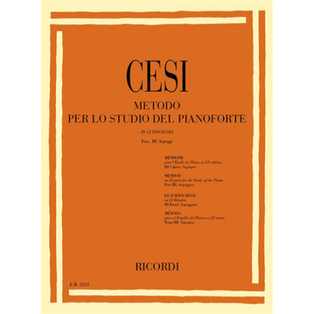 Cesi: Metodo Per Lo Studio Del Pianoforte - Fasc. III