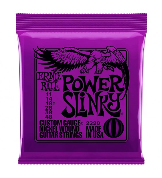 Ernie Ball 2220 NICKLEL WOUND POWER SLINKY 11-48 paradisesound strumenti musicali on line