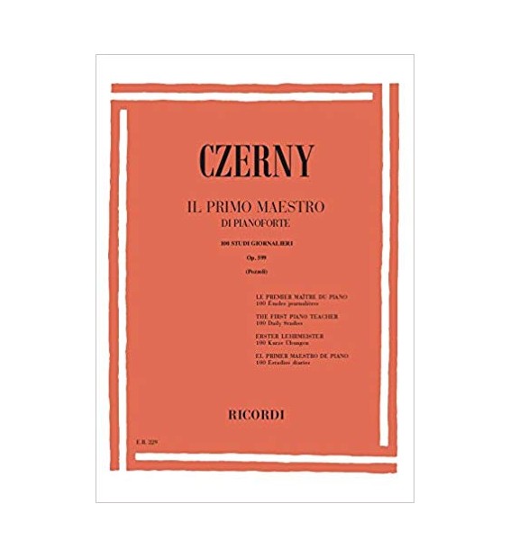 Czerny Il Primo Maestro Di Pianoforte op.599 paradisesound strumenti musicali on line