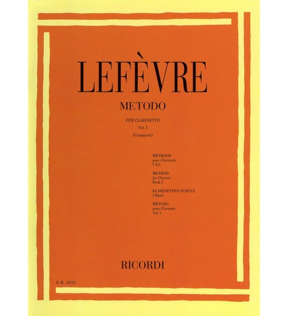 Lefevre Metodo per clarinetto Volume 1 paradisesound strumenti musicali on line