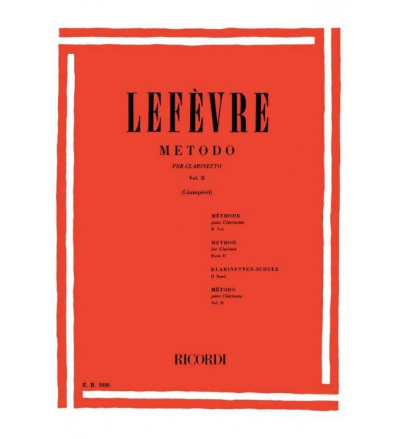 Lefevre Metodo Per Clarinetto - Volume II paradisesound strumenti musicali on line