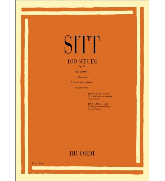 Sitt 100 Studi Op. 32 per Violino - Volume 1 paradisesound strumenti musicali on line