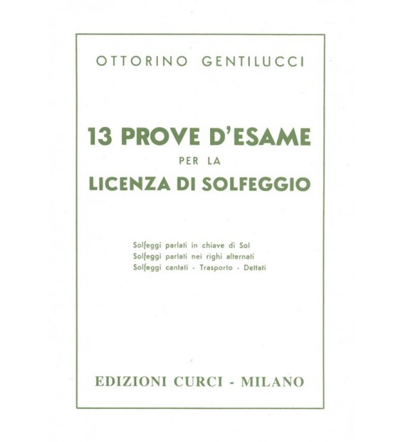 PROVE D'ESAME 13 Prove d'esame per la licenza di solfeggio paradisesound strumenti musicali on line