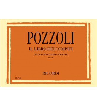 Pozzoli Libro dei Compiti per la Scuola di Teoria e Solfeggio 2 paradisesound strumenti musicali on line