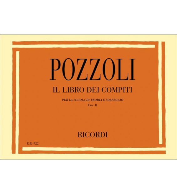 Pozzoli Libro Dei Compiti Per La Scuola Di Teoria E solfeggio 2 paradisesound strumenti musicali on line