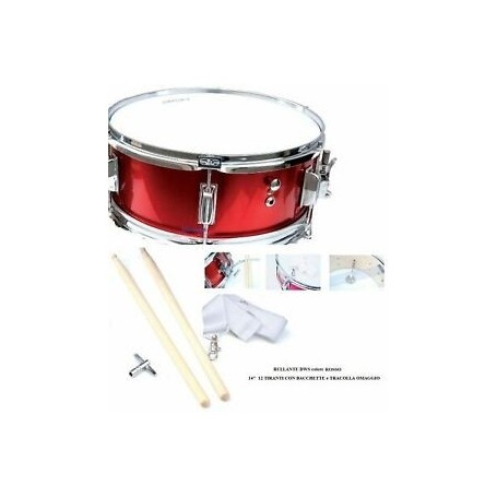 Rullante Brahner per banda 14x5 pollici rosso paradisesound strumenti musicali on line