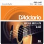 Set corde per chitarra acustica D'ADDARIO EJ10 paradisesound strumenti musicali on line