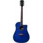 Chitarra Acustica Eko NXT D100ce See through blue paradisesound strumenti musicali on line