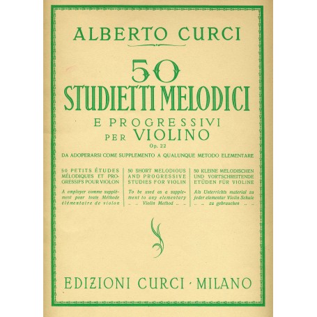 Curci Studietti (50) Melodici Opus 22. paradisesound strumenti musicali on line