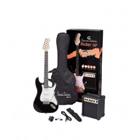 Chitarra Elettrica Pack Student Soundsation Rider Gp Black paradisesound strumenti musicali on line