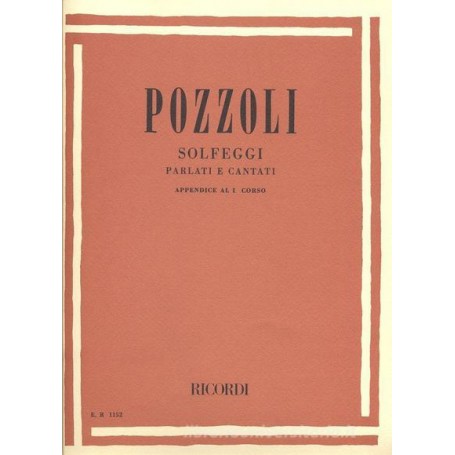 Pozzoli Solfeggi Parlati E Cantati - Appendice al 1 corso paradisesound strumenti musicali on line