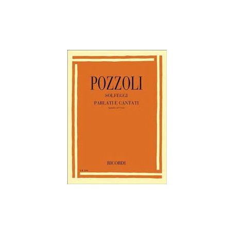 Pozzoli Solfeggi Parlati e Cantati - Appendice al 3 corso paradisesound strumenti musicali on line