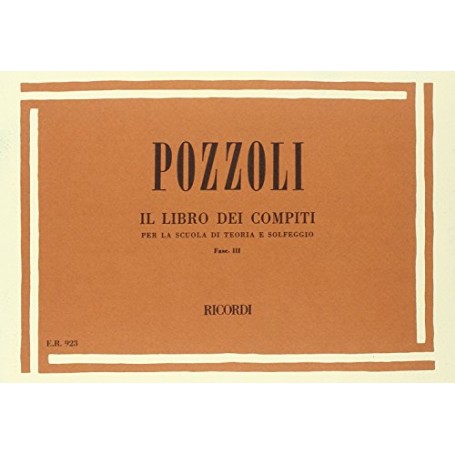 Pozzoli Libro Dei Compiti Per La Scuola Di Teoria E solfeggio 3 paradisesound strumenti musicali on line