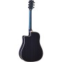 Chitarra Acustica Eko NXT D100ce See through blue paradisesound strumenti musicali on line