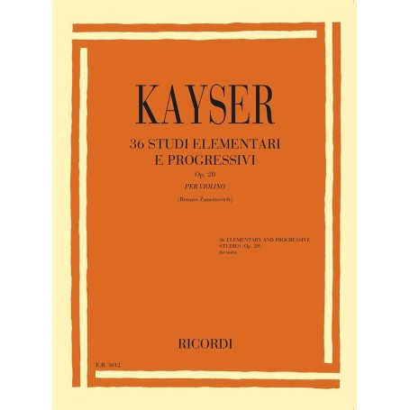 Kayser 36 Studi Elementari E Progressivi Op. 20 paradisesound strumenti musicali on line